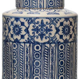 Stoneware painted jar