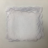 Scallop Coaster/Napkin White