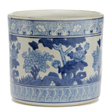 Blue & White Garden Scene Vase/Planter