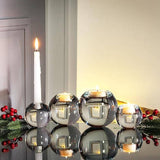 Small Clear Ball Tealight Holder