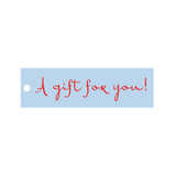 A Gift For You Tag - Blue and Red