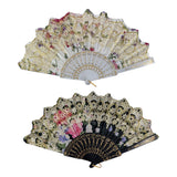Peony Floral Gold Glitter Hand Held Folding Fan FN0440-C (12PC)