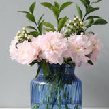 Fluted Flower Vase, Blue