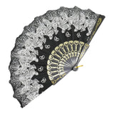 Colorful Butterfly Floral Glitter Handheld Folding Fan FNSZ-01 (12PC)