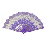 Colorful Butterfly Floral Glitter Handheld Folding Fan FNSZ-01 (12PC)