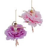 Flower Skirt Ballerina Ornaments, 2 Assorted