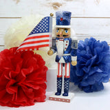 Americana Nutcracker – 12” Sequin Patriotic Decor