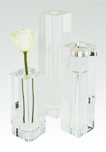 Crystal Glass Bud Vase/Tealite