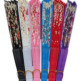 Peacock Floral Gold Glitter Hand Held Folding Fan FN0266. (12PC)