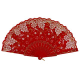 Peacock Floral Gold Glitter Hand Held Folding Fan FN0266. (12PC)