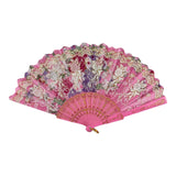 Peony Floral Gold Glitter Hand Held Folding Fan FN0440-C (12PC)