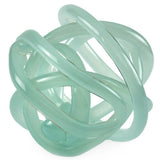 Turquoise Hand Blown Glass Knot