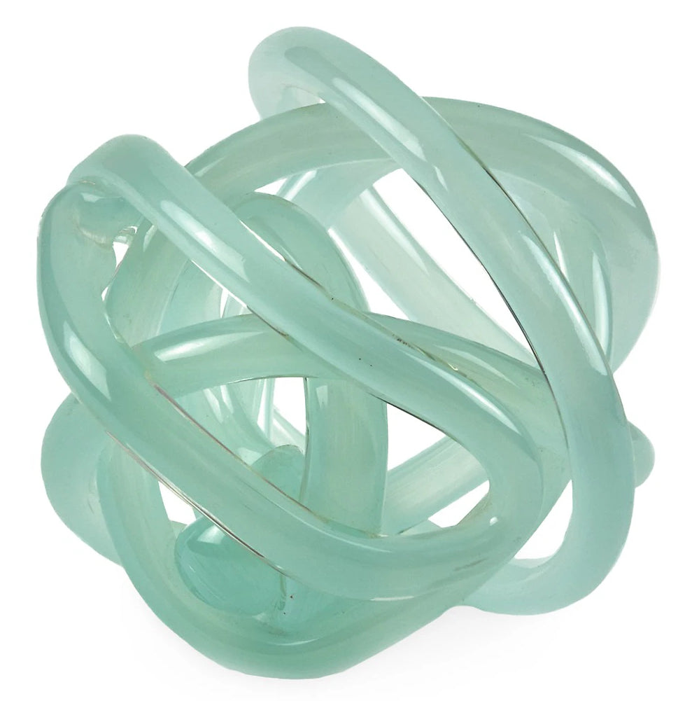 Turquoise Hand Blown Glass Knot Park Place Midtown