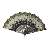 Colorful Butterfly Floral Glitter Handheld Folding Fan FNSZ-01 (12PC)