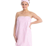 Spa Wrap w/ Terry- Pink