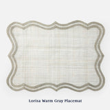 Lorisa Warm Gray Rectangular Placemats