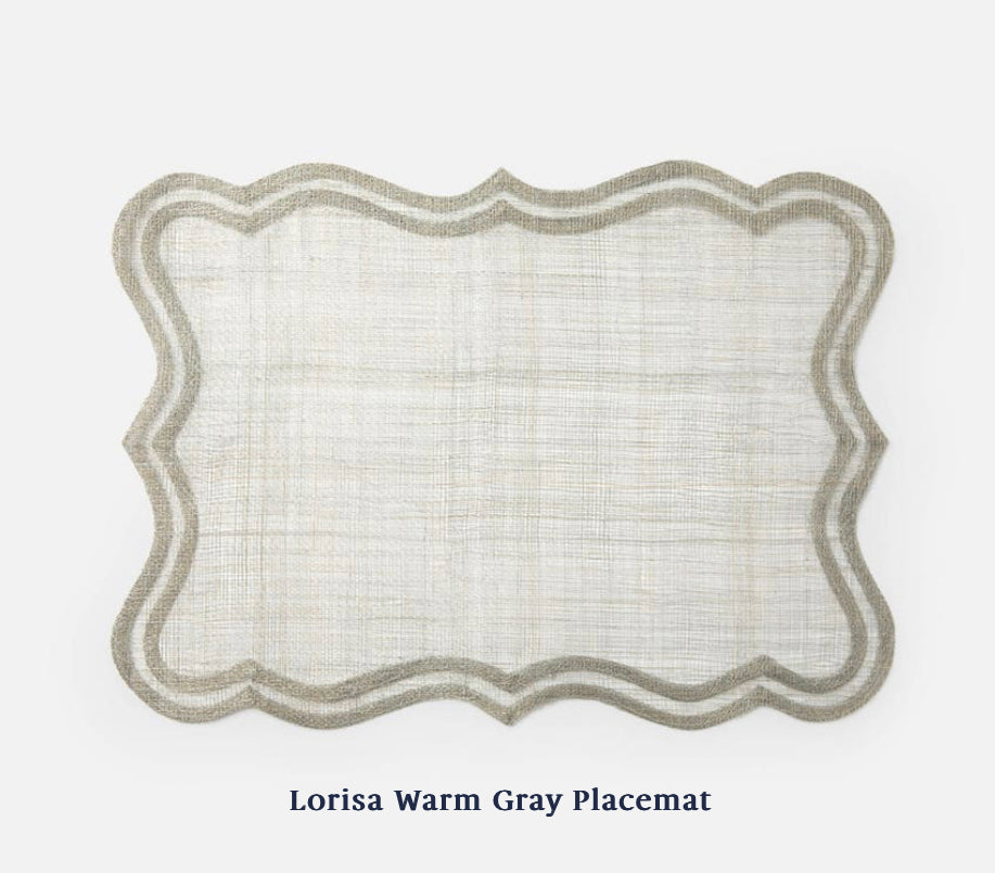 Lorisa Warm Gray Rectangular Placemats