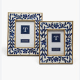 4x6 Blue Belle Bone Inlay Frame