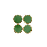 Florentine Wooden Green & Gold Coasters
