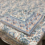 Blue Starflower Tablecloth 60”x90”