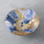 Glass Blue & Gold Marble Centerpiece