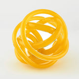 Yellow Handblown Glass Knot