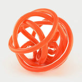 Orange Handblown Glass Knot