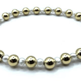 5 MM Montauk 14K Gold and Pearl Waterproof Bracelet