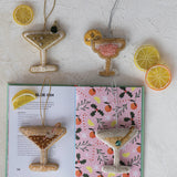 Beaded Fabric Cocktail Ornament