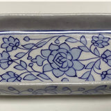 Floral Blue Soap Dish