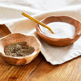Salt and Pepper Carved Bowl