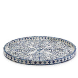 Jaipur Palace Inlaid Tray Blue/White