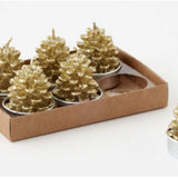 Gold Pinecone T-lights