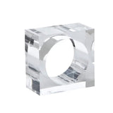 Platinum Napkin Ring Clear
