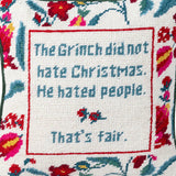 The Grinch Needlepoint Pillow