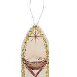 Jesus In Manger Cut Out Ornament