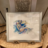 12x16 Nude in Silver Leaf Frame Horizontal