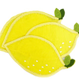 Lemon Shaped Cocktail napkins set of 4