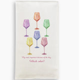 Colorful Wine Glasses Dishtowel