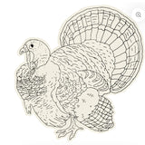Die Cut Coloring Turkey placemat