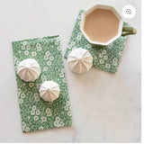 Green Calico Guest Napkin