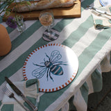 Sea Green Wide Stripe Table Cloth