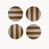 Ochre Stripe Coasters