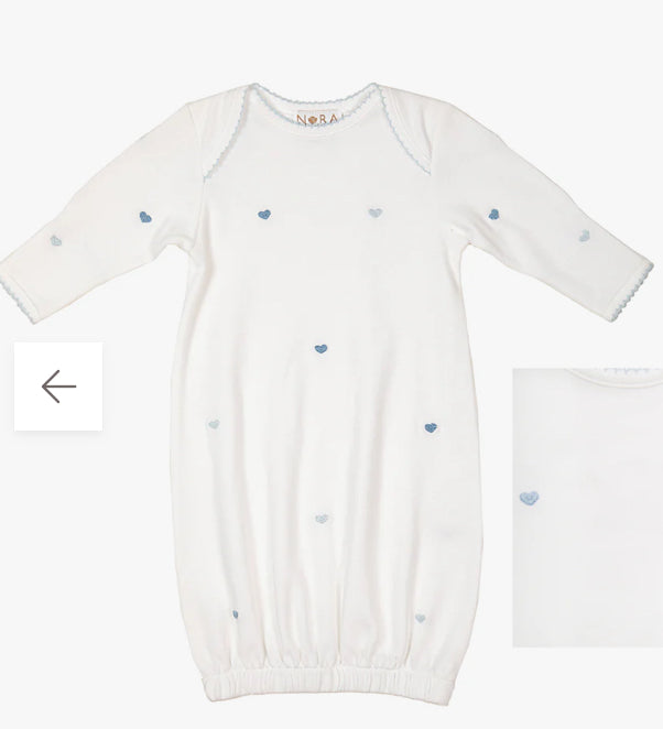 Lenora BABY JOSIE HEART COTTON KNIT SACK
