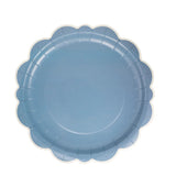 Blue Scalloped Edge Plates 10”