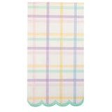 Multi Plaid Scallop Guest Towel