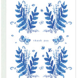 Thank you blue toile