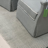 Green & White Geometric Rug