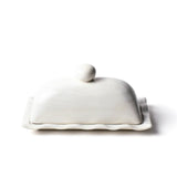 Signature Ruffle Domed Butter Dish White