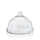 LouLou Optic Pastry Glass Plate w/Cloche